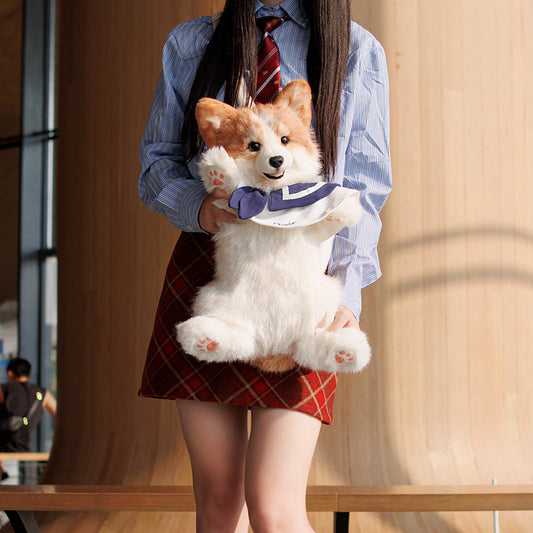 Corgi Backpack – Cute Dog Plush Bag for Kids & Pet Fans