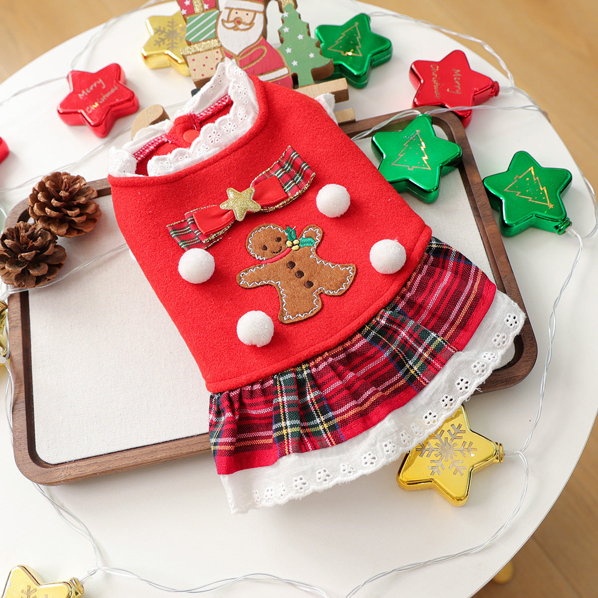 Christmas Gingerbread Plaid Dress for Dogs & Cats – Loving Cats Worldwide®