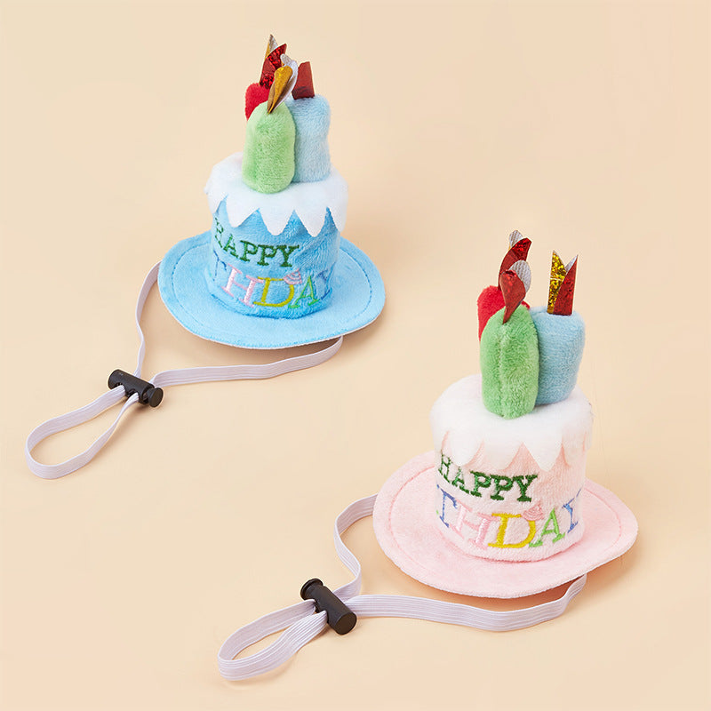 Pet birthday cake top hat