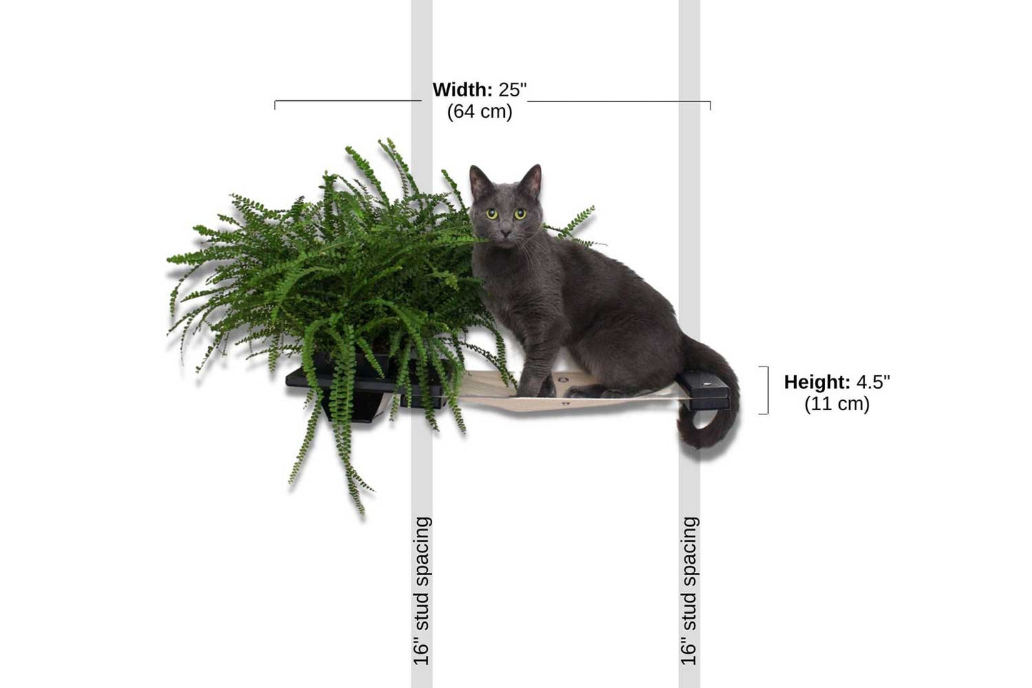 Cat Hammock Wall with Planter