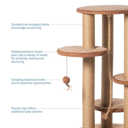 Prevue Kitty Power Paws® Multi‑Tier Cat Scratching Post (37" H)