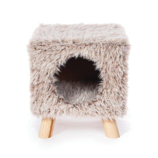 Prevue Kitty Power Paws® Cozy Cube (Frost Tan)