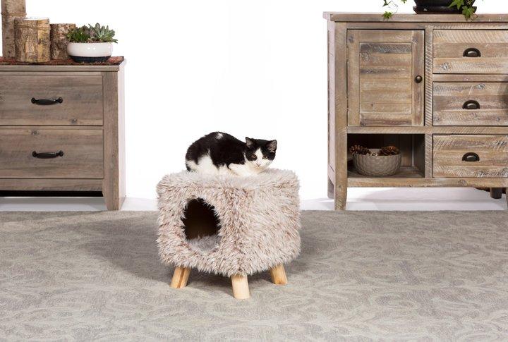 Prevue Kitty Power Paws® Cozy Cube (Frost Tan)
