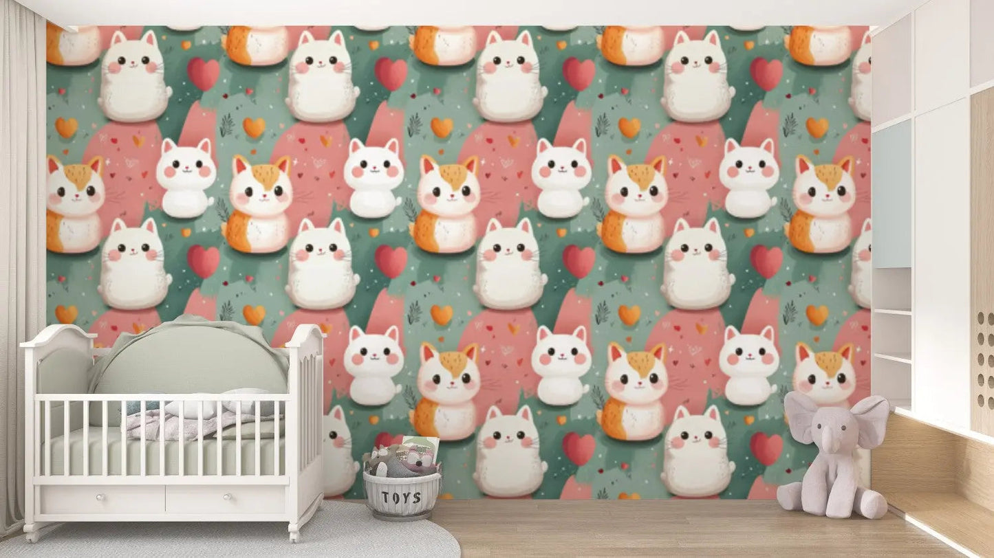 Kawaii Cat Cuddle Paradise