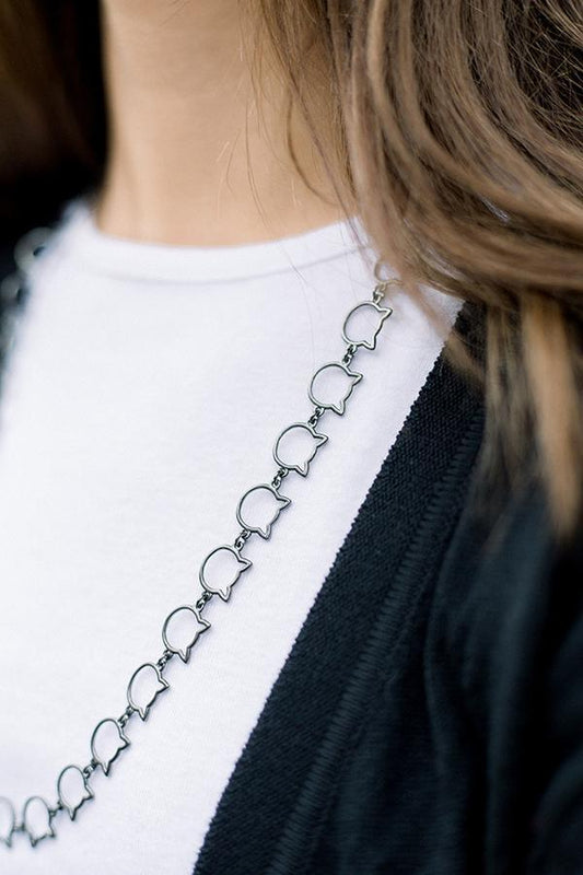 Cat Head Chain Link | Necklace
