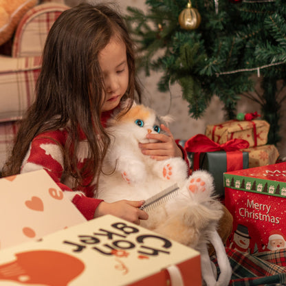 Mini Calico Cat Backpack – Plush Kitty Bag for Teens