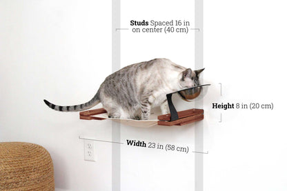Dog Proof Cat Feeder - Wall-Mounted - Raised