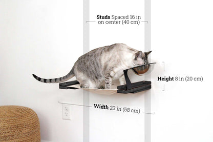 Dog Proof Cat Feeder - Wall-Mounted - Raised