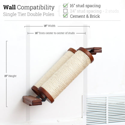 Slanted Cat Scratcher for Wall