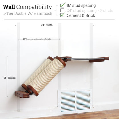 Slanted Cat Scratcher for Wall