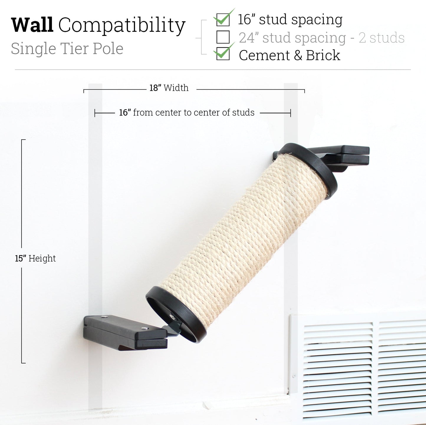 Slanted Cat Scratcher for Wall