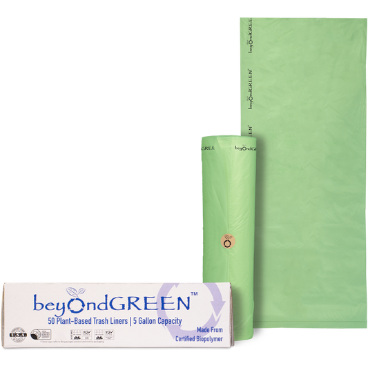 5-Gallon Plant-Based Trash Can Liner - 50 Bags