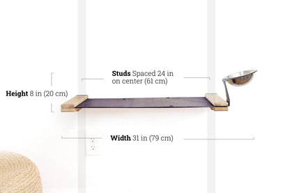 Dog Proof Cat Feeder - Wall-Mounted - Raised