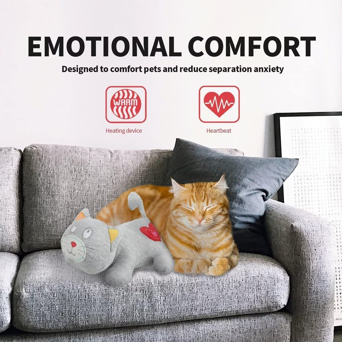 Kitty - Heartbeat 'N' Warm Plush Cat Toy