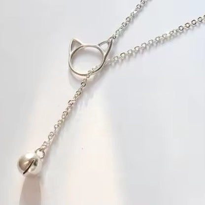 Lariat Cat Bell Necklace