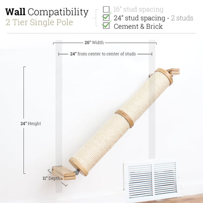 Slanted Cat Scratcher for Wall