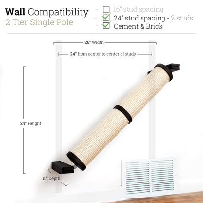 Slanted Cat Scratcher for Wall