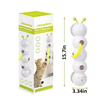 Interactives - Wack'A'Worm Post Cat Toy