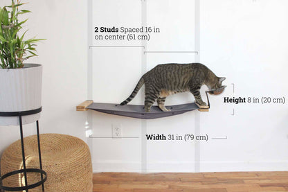 Dog Proof Cat Feeder - Wall-Mounted - Raised
