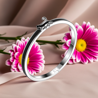 Enamel Cat Bangle | Cat Bracelet
