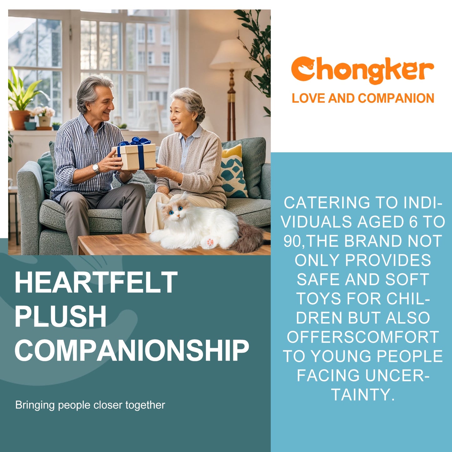 Percy Robot Cat – Voice,Purring & Heartbeat for Comfort