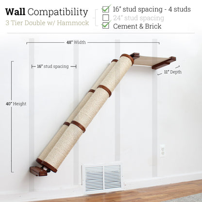 Slanted Cat Scratcher for Wall