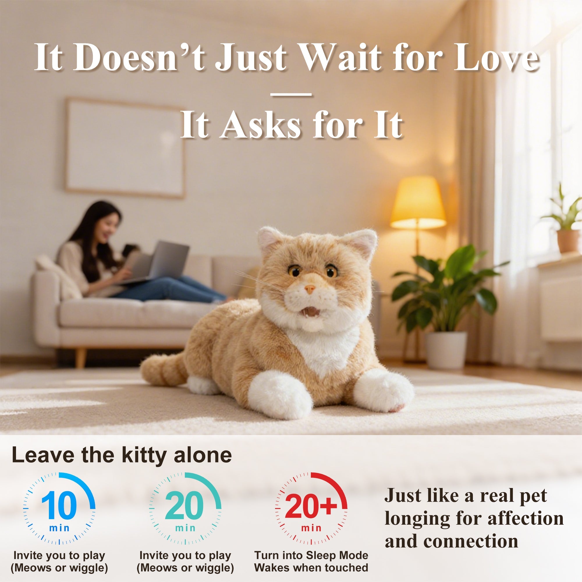 Discover Matecat Pro - Lifelike AI Plush Cat – Loving Cats Worldwide®