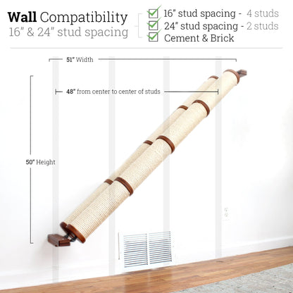 Slanted Cat Scratcher for Wall