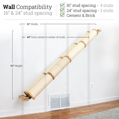 Slanted Cat Scratcher for Wall