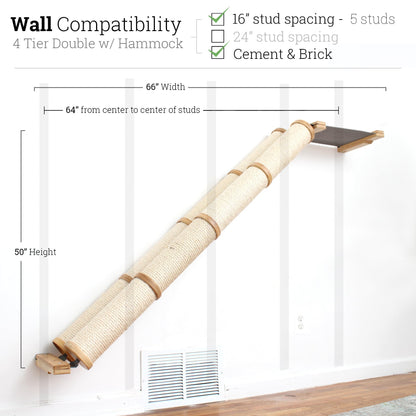 Slanted Cat Scratcher for Wall
