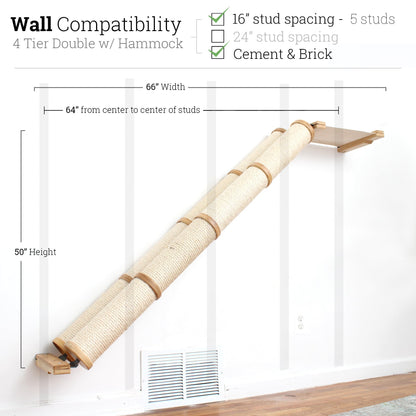 Slanted Cat Scratcher for Wall