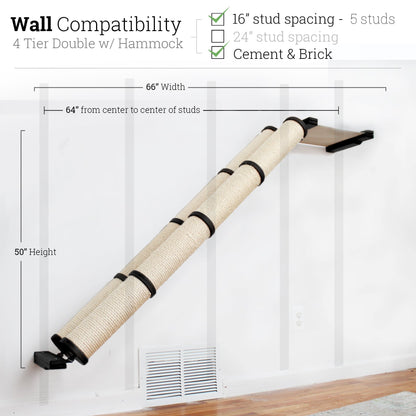 Slanted Cat Scratcher for Wall