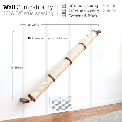 Slanted Cat Scratcher for Wall