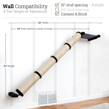 Slanted Cat Scratcher for Wall