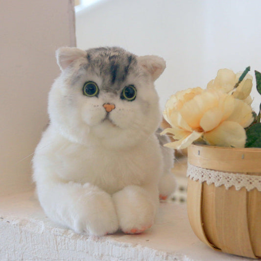 British Shorthair Cat – Realistic Plush for Women
