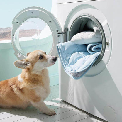 Dog Cooling Mat – Washable Summer Crate Pad for Large Dogs (Up to 50 lbs), Non-Slip, Portable, QMAX>0.5 Cooling Tech