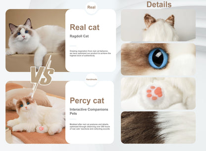 Percy Robot Cat – Voice,Purring & Heartbeat for Comfort
