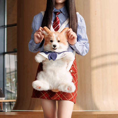 Corgi Backpack – Cute Dog Plush Bag for Kids & Pet Fans