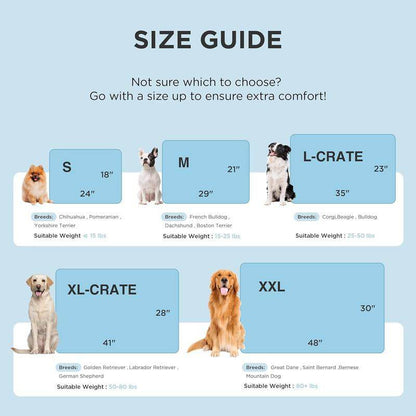 Dog Cooling Mat – Washable Summer Crate Pad for Large Dogs (Up to 50 lbs), Non-Slip, Portable, QMAX>0.5 Cooling Tech