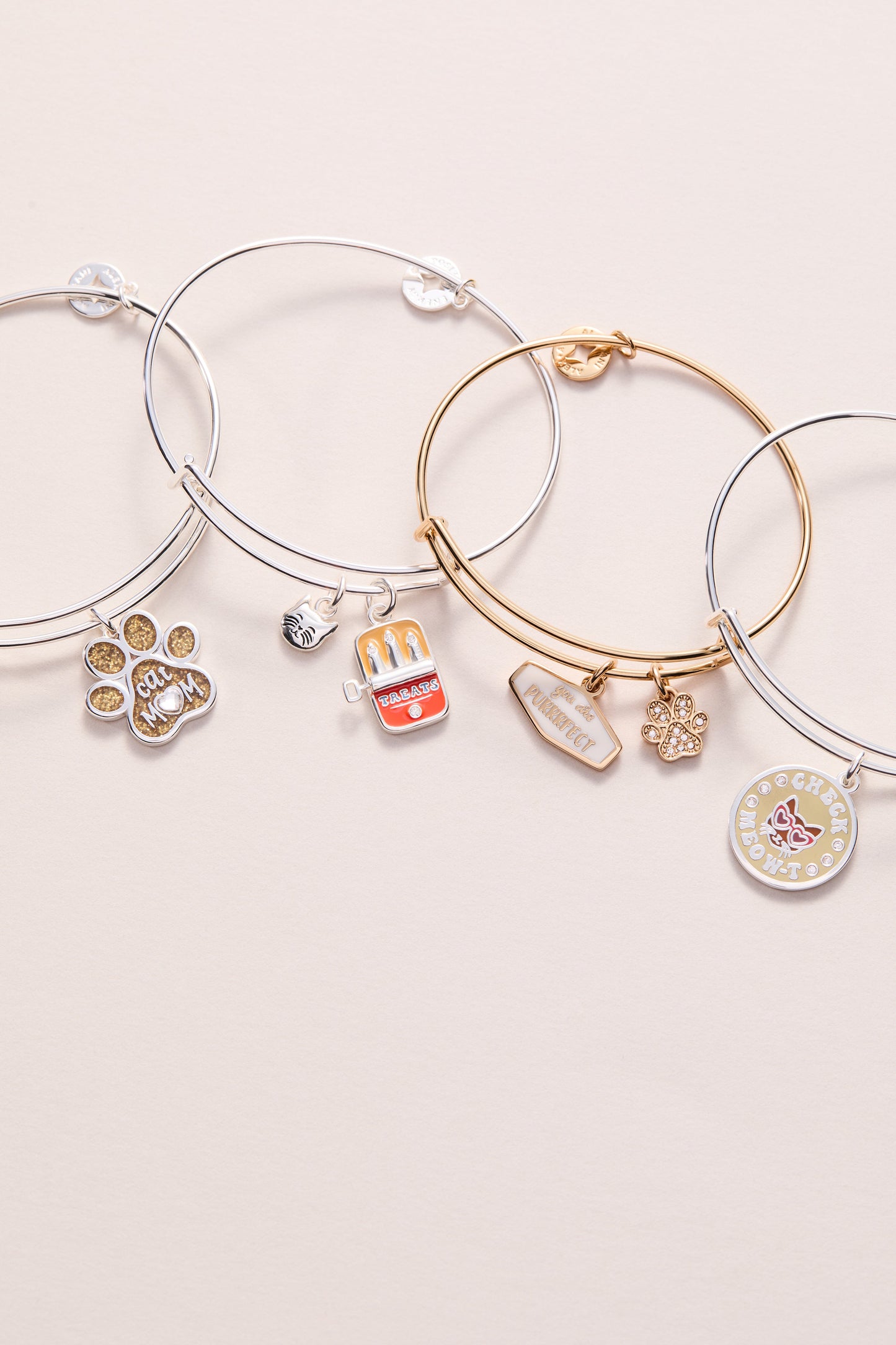 'Check Meow-T' Cat Charm Bangle