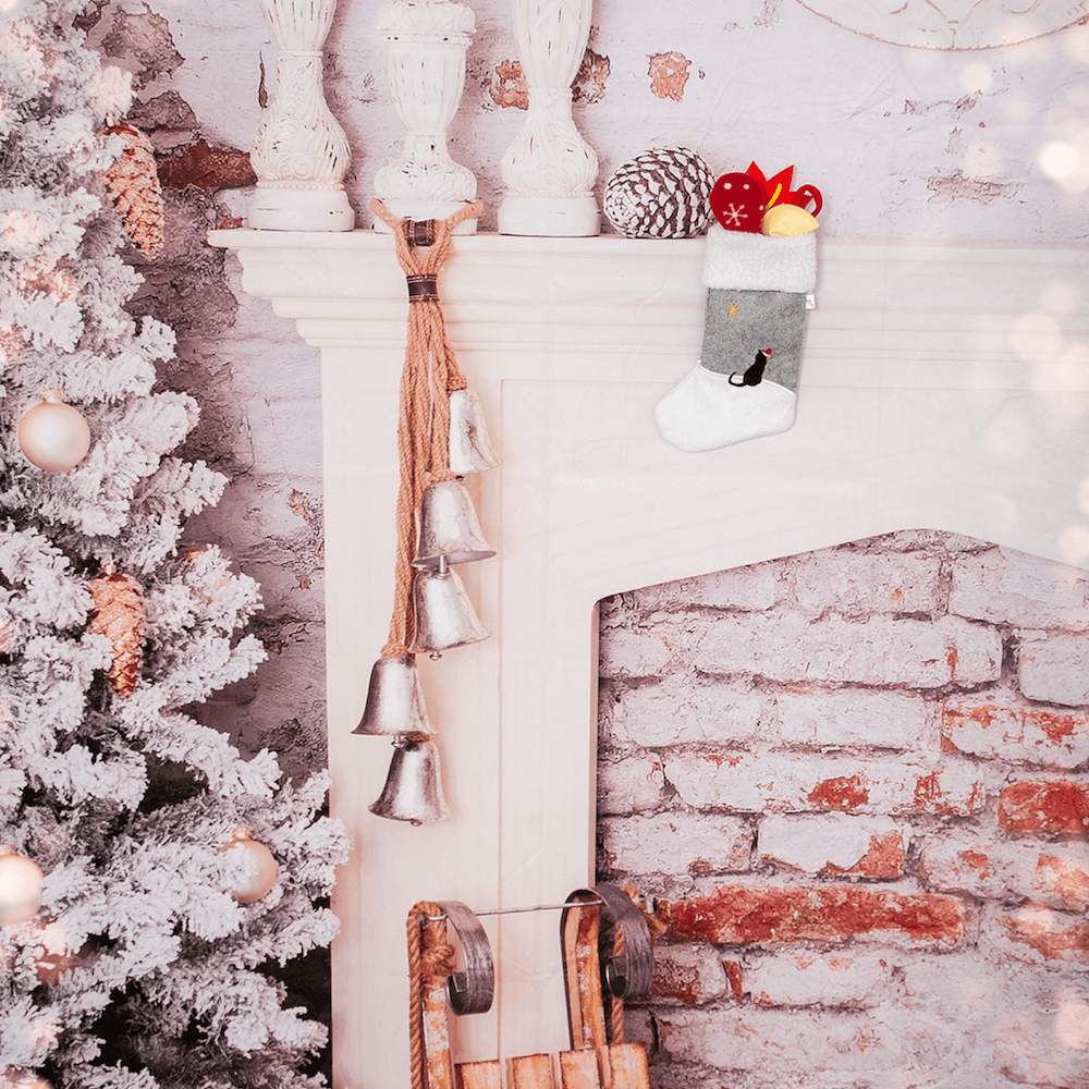Cat Christmas Stocking with Toys