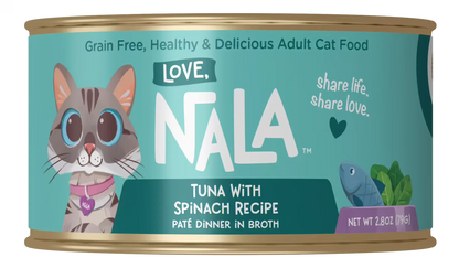 Tuna With Spinach Recipe Paté Dinner In Broth Adult Cat Food, 2.8-oz