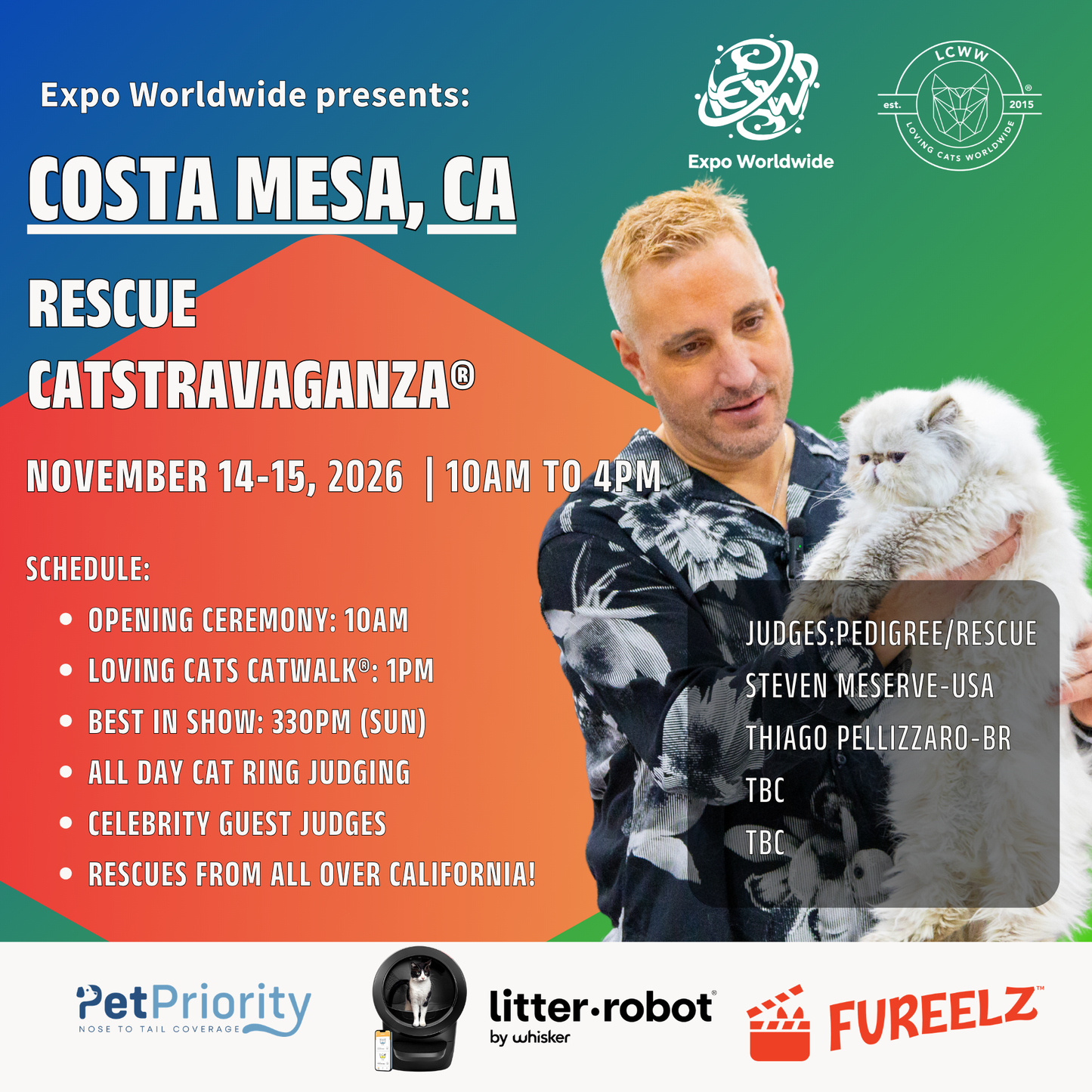 Costa Mesa Rescue CATSTRAVAGANZA® Saturday & Sunday November 14-15, 2026