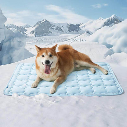 Dog Cooling Mat – Washable Summer Crate Pad for Large Dogs (Up to 50 lbs), Non-Slip, Portable, QMAX>0.5 Cooling Tech