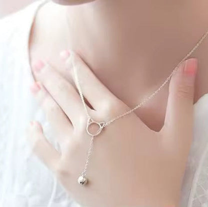 Lariat Cat Bell Necklace