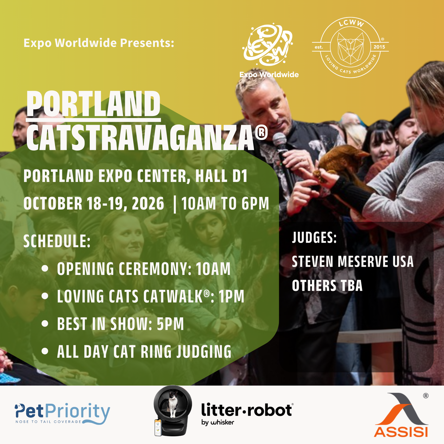 Portland CATSTRAVAGANZA® Saturday & Sunday October 18-19 (Tickets on Sale Soon)