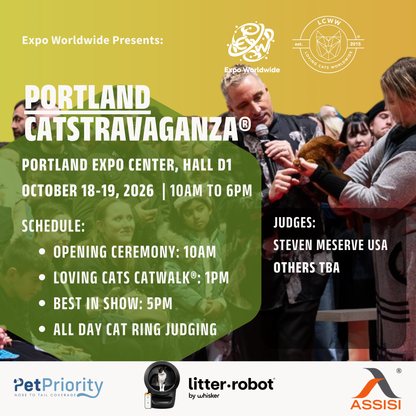 Portland CATSTRAVAGANZA® Saturday & Sunday October 18-19 (Tickets on Sale Soon)