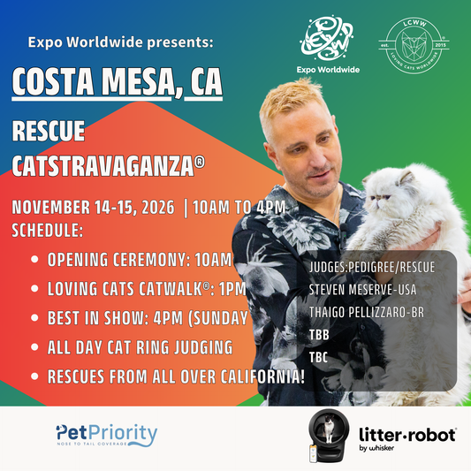 (Coming soon!) Costa Mesa Rescue CATSTRAVAGANZA® Saturday & Sunday November 14-15, 2026