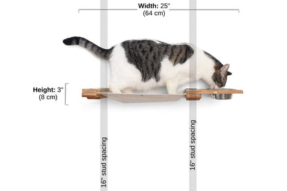 Dog Proof Cat Feeder - Wall-Mounted - Raised