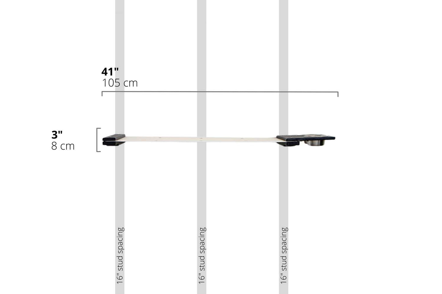 Dog Proof Cat Feeder - Wall-Mounted - Raised